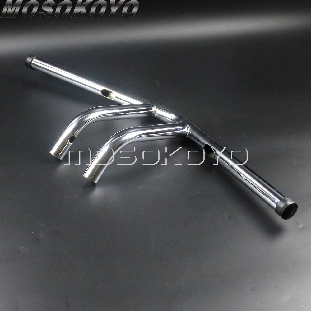 " Хром Чоппер руль Т-бар 25 мм V-bar 6" Rise 2" Ширина для Harley Dyna Sportster Touring 1982-Up