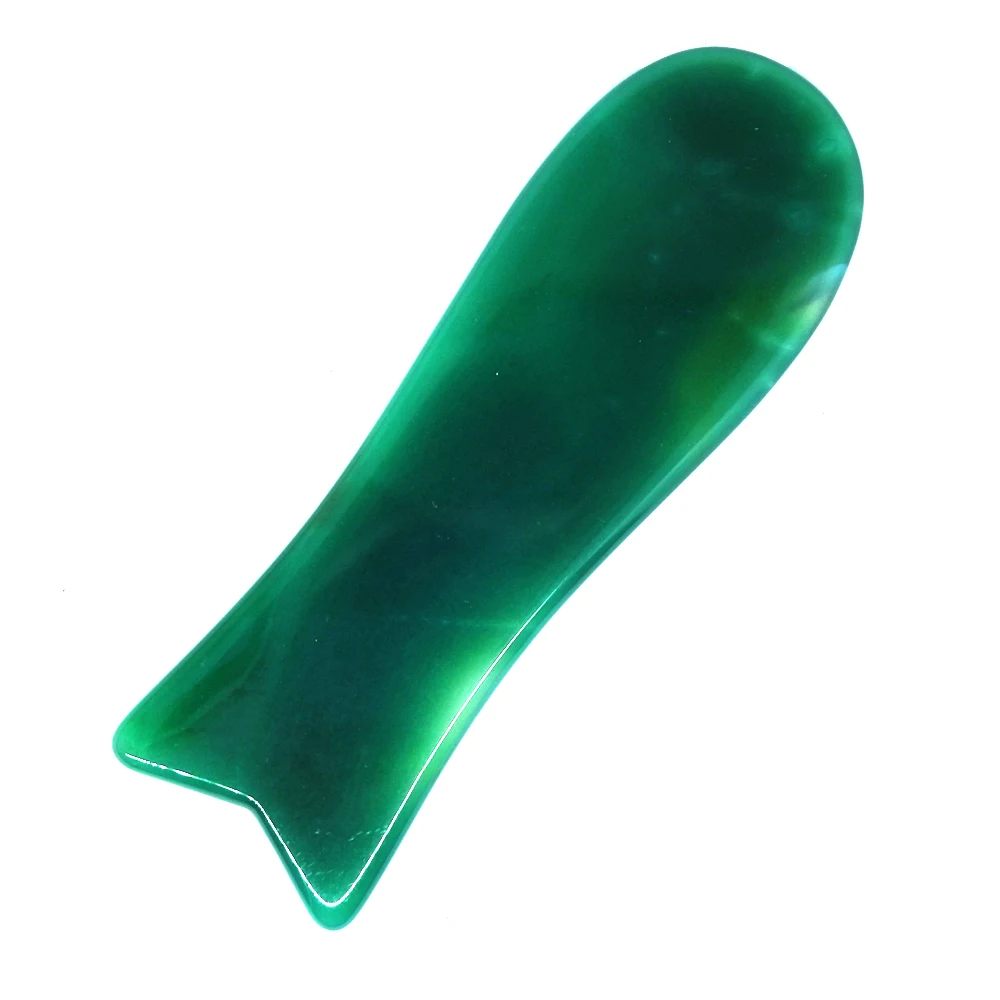Зеленый Агат роликовый массажер для похудения лица лифтинг инструмент натуральный нефрит массажный ролик для лица камень массаж кожи красота уход GUASHA