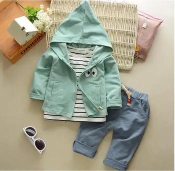 

baby clothing set cotton autumn hoodies + pants + t-shirt 3 pieces children outerwear kids clothes suit 2 years newborn outfits
