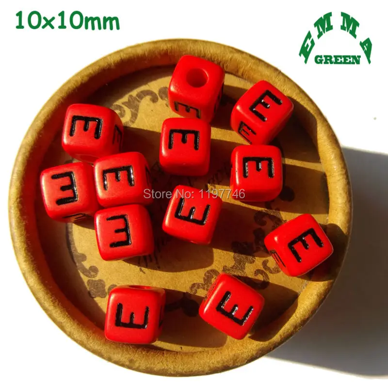 

Beads for Jewelry Making Acrylic Beads Letter Beads Red Beads 10mm 550pcs Alphabet Beads Cube Beads Loose Spacer Beads Fit DIY
