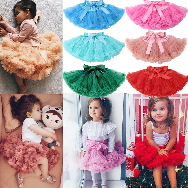 PUDCOCO/Милая юбка-пачка принцессы для маленьких девочек, балетная пышная многослойная юбка-американка из тюля вечерние танцевальные От 0 до 5 лет
