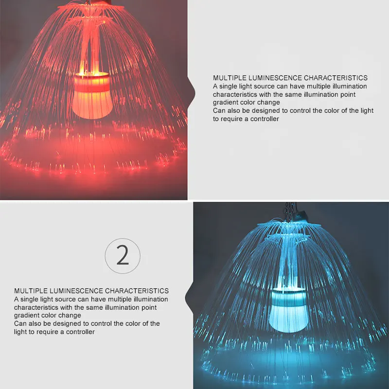 Светодиодный Светильник-ночник с цветными медузами, Светодиодный Светильник-ночник из оптического волокна, 220 В, новинка, подарок для детского сна