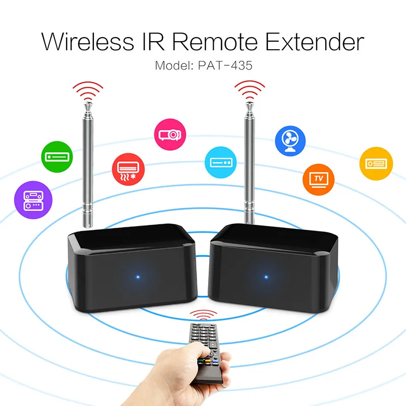 

200M 433MHz IR Remote Extender IR Remote Repeater IR Remote Transmitter Receiver for Tv Box Mini PC Andriod Box DVD RCLPAT435