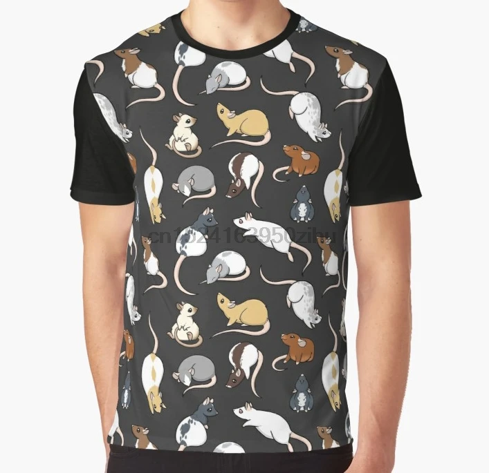 

All Over Print T Shirt Men Funny tshirt Rats Graphic T-Shirt