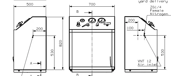 Drawing for oxygen booster Unit