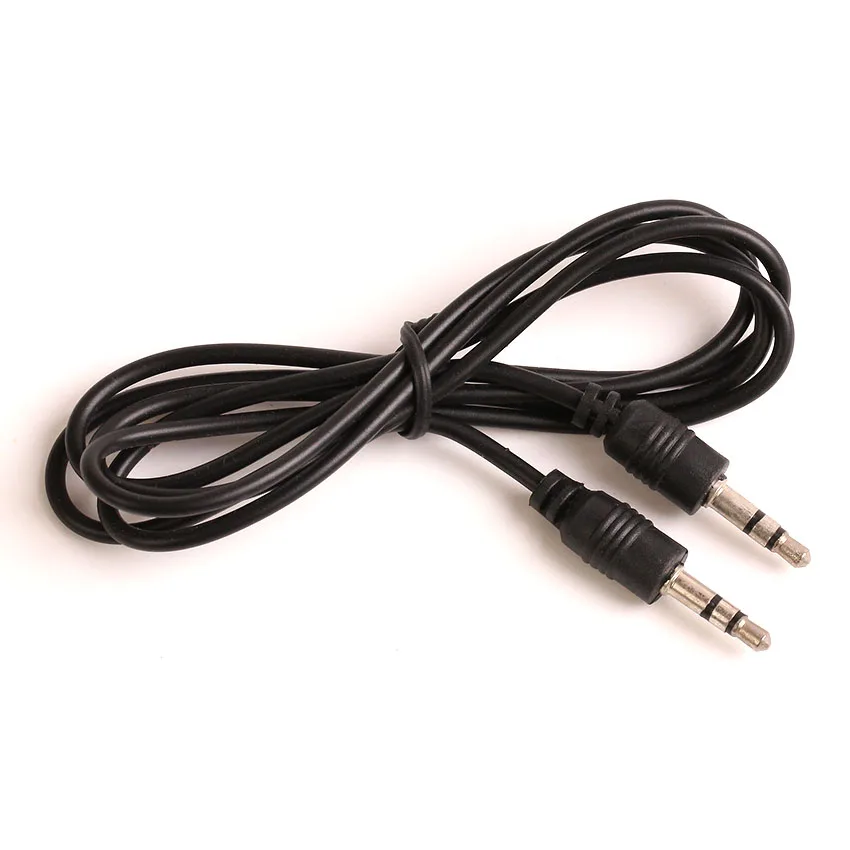 1000pcs lot aux cable cheapest Wholesale 3 5 mm pin to 3 5 mm pin stero audio cable Headphone Jack Black color short 0 5m 0 7m