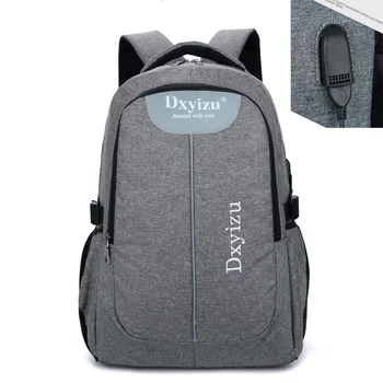 

2020 New USB Charge Men Notebook Backpack canvas Bag Waterproof Women 14 inch Laptop School Backpack Men Unisex Mochila