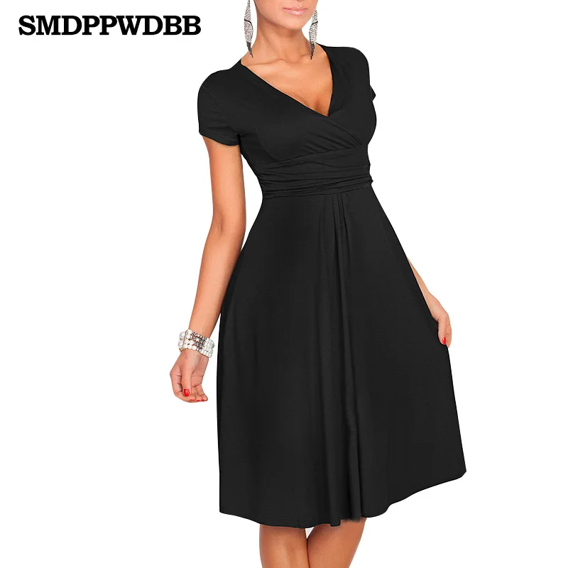 SMDPPWDBB Women Dress V-Neck Elegant Office Vestido Maternity Dresses Knee-Length Pregnancy Dress Autumn Maternity Nursing Dress double v neck contrast dip hem dress