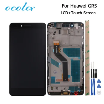 

ocolor For Huawei GR5 Honor 5X LCD Display And Touch Screen Panel With Frame Screen Assembly Replacement With Tools +Adhesive