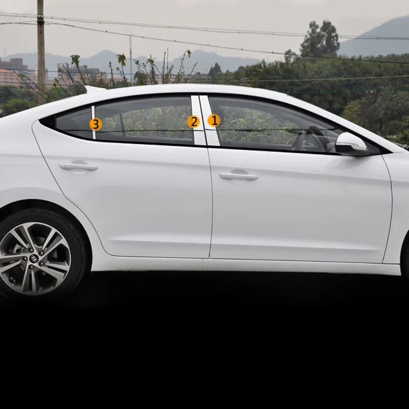 

6 шт., накладки на боковые двери для Hyundai Elantra Avante 2016-2018