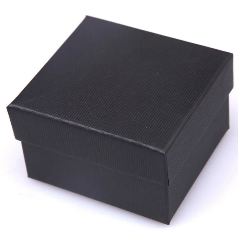 Горячая хорошая бумажная коробка для часов с подушкой упаковка черная Подарочная коробка для часов чехол дешевая цена