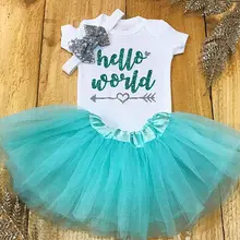 На заказ Hello world baby shower coming home боди для новорожденного, для младенца onepiece пачка платье комбинезон комплекты одежды сувениры для вечеринки ко дню рождения