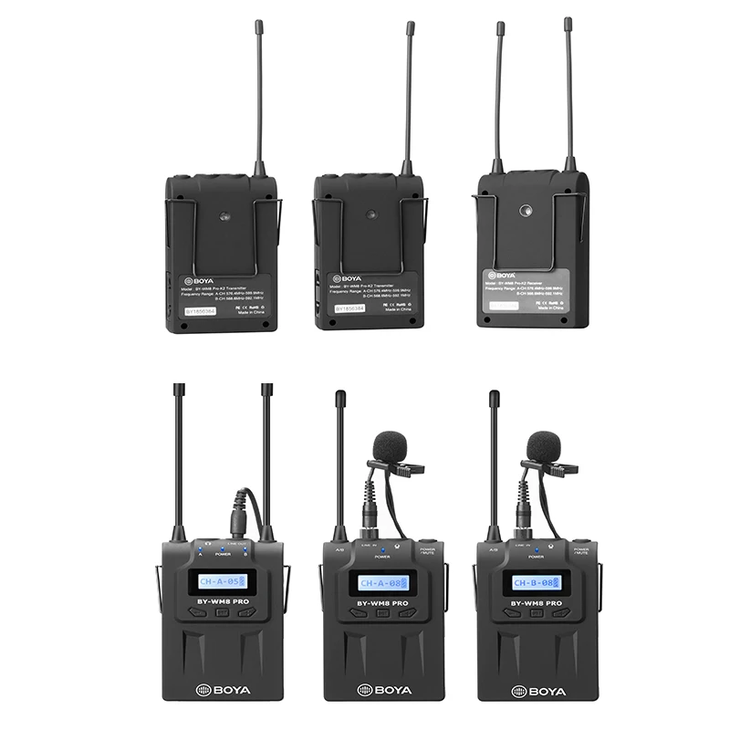 BOYA BY-WM8 Pro-K2 UHF Dual-Channel Lavalier