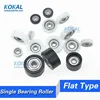 Free shipping 10PCS high quality low noise ball bearing roller wheel Flat type plastic bearing pulley 17/18/21/22/24/25/28MM ► Photo 1/6