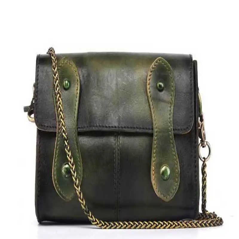 

New style retro lady bag with one shoulder and oblique shoulder and Korean version of simple hand-polished mini-chain bag