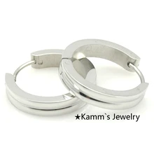 Мужские серьги-кольца качественные золотые серьги полированная нержавеющая сталь серебряный цвет модные ювелирные изделия KE464