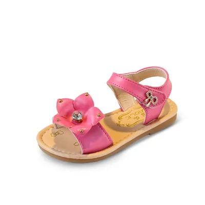 Новая летняя детская обувь с открытым носком на мягкой подошве с цветочным принтом для девочек,#1 - Цвет: photo  color