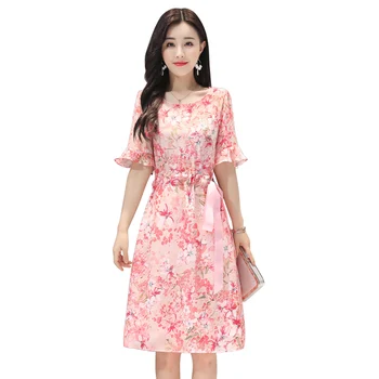 

Summer Floral Lace Midi Dress Boho New Elegant Korean Women Dresses Party Pink Sexy Chic Vestidos 3XL Plus size