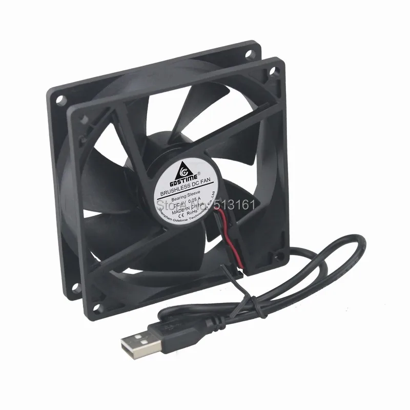 

10PCS Gdstime 5V 92mm USB Connector 92x92x25mm DC Cooling Exhaust Fan