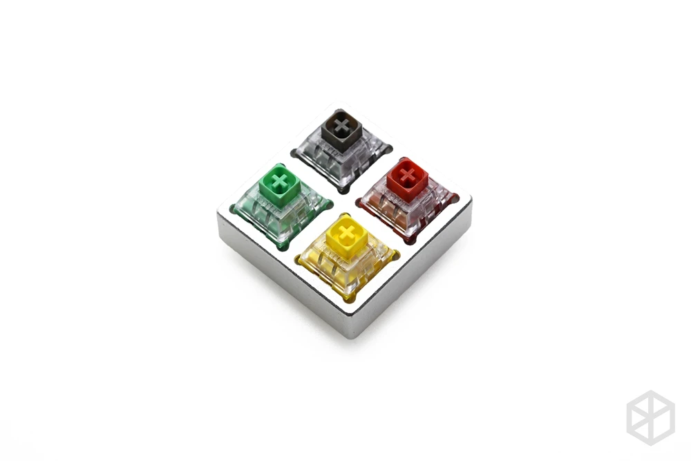 aluminum or Acrylic Switch Tester 2X2 kailh box switches Chinese Style red green grey yellow RGB SMD for Mechanical Keyboard - Цвет: Alu Chinese Sx1