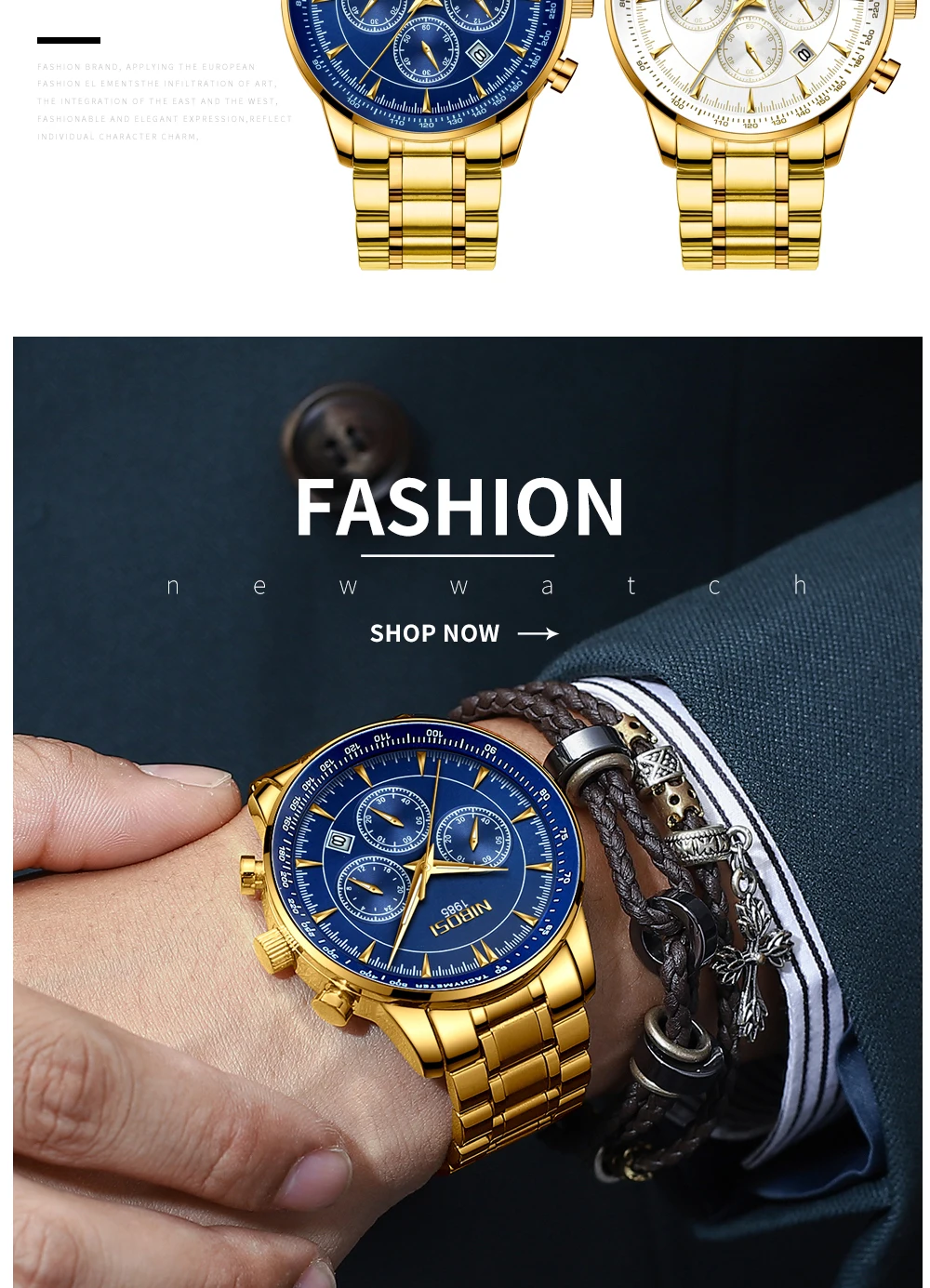 NIBOSI часы мужские водонепроницаемые 30 м золотые синие часы Бизнес Мода Спорт кварцевые Herren Uhren Дата мужские часы Relogio Masculino