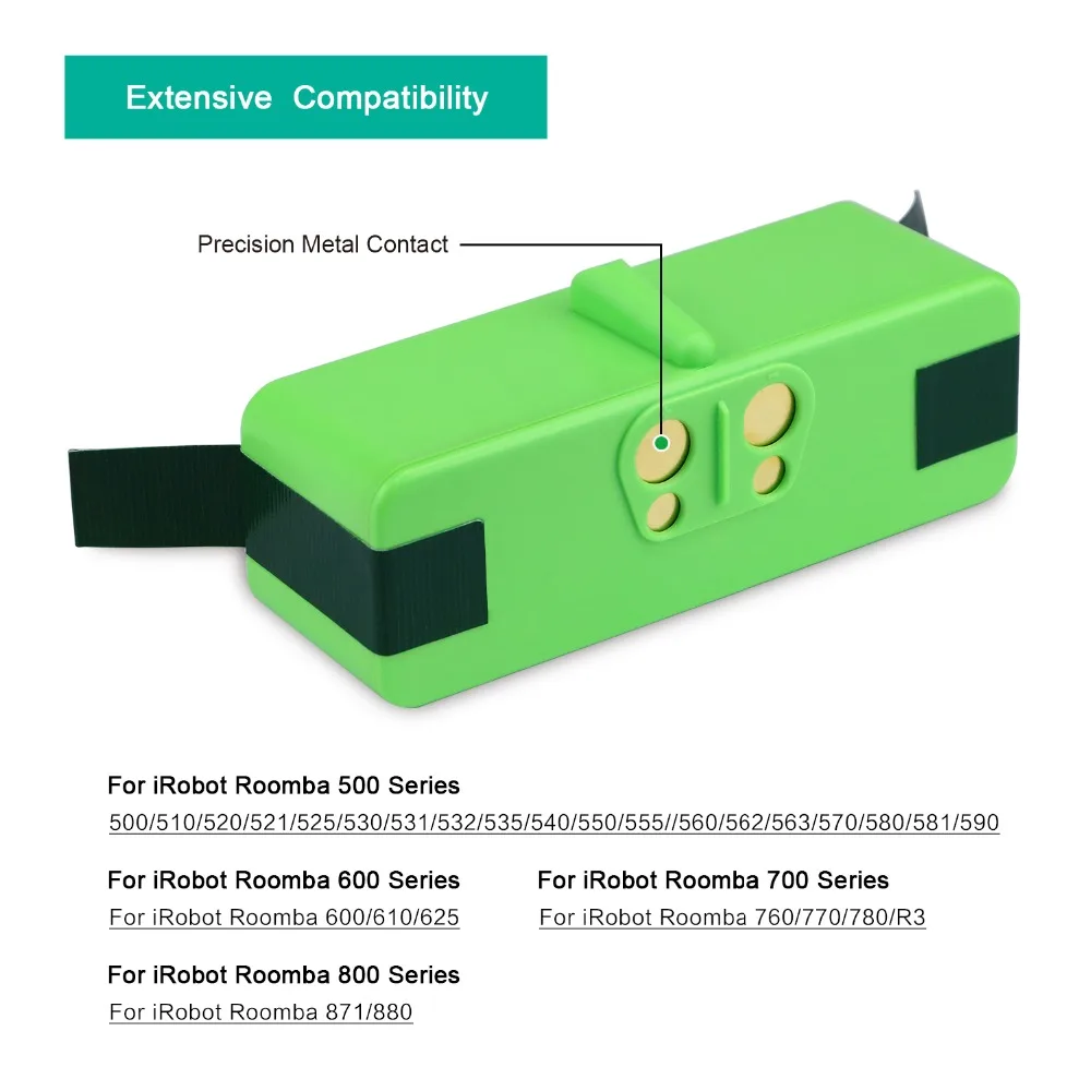 6.4Ah 14,8 V ионно-литиевая Батарея с бренда клетки для iRobot Roomba 500 600 700 800 серии 510 530 550 560 620 650 770 780 790 870 880