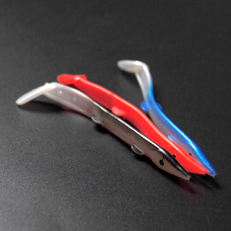 8.5cm 1.15g Orange Bule Black Eel Style Jelly Lures pollock fishing