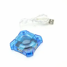 1 шт. Портативный 4 порта концентраторы Шикарный Мини Высокоскоростной USB разветвитель для ноутбука ноутбук расширение 2-4
