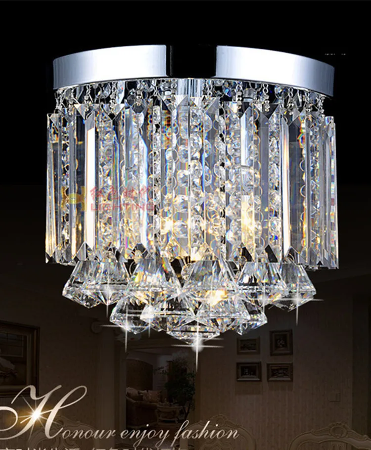 250MM diamond crystal lamp lights LED crystal Ceiling lamp bedroom