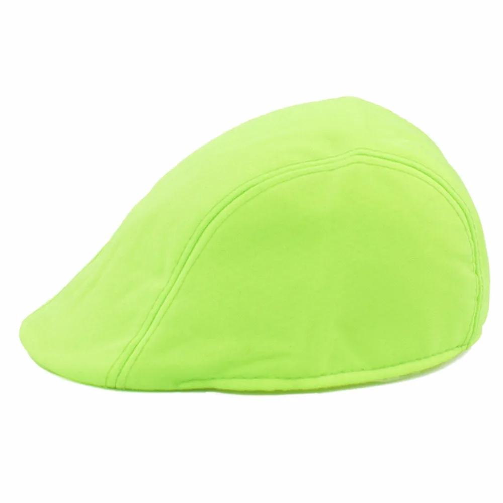 1 шт яркие цвета берет женские бейсболки хип-хоп плоская шляпа для мужчин и женщин