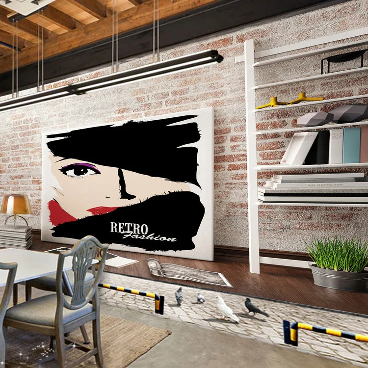 Пользовательские 3d росписи 3D брусчатка кирпичная Фреска магазин одежды гостиная ресторан фон супермаркета Мода девушка обои
