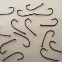 100 x черных матовых с тефлоновым покрытием Карп рыболовные крючки, крючки, бронзовых морских рыболовных крючков, D-Крючки для снаряжения, цветные колючей проволокой, приманки для ловли карпа