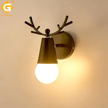 

High Quality Metals Indoor LED Wall Lamps E27 Bulb Bedside Lights Interior Down Bedroom Stair Corridor Night Lighting Sconces
