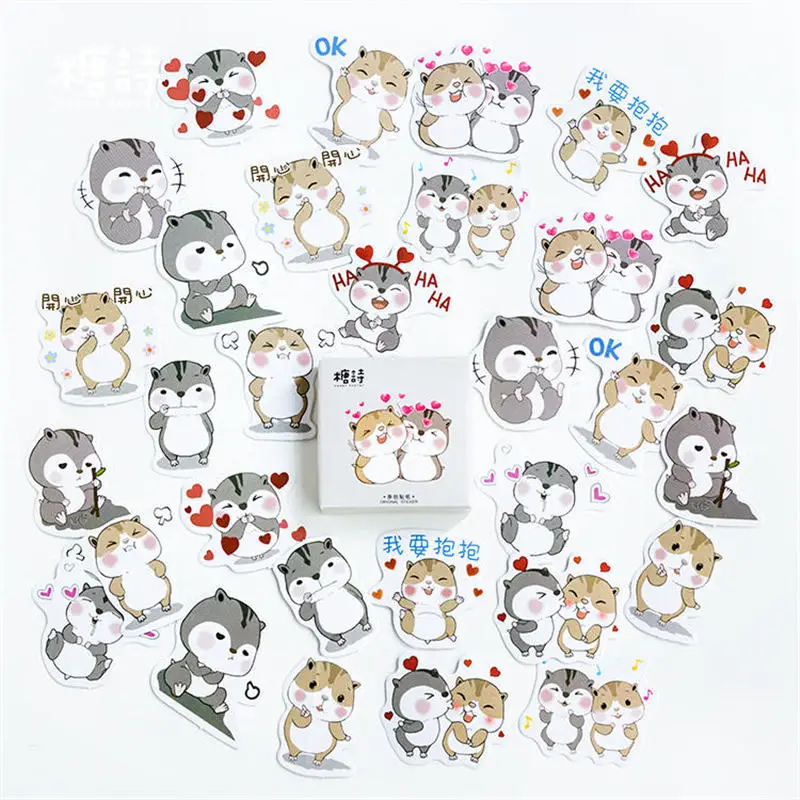 Kawaii Stationery Paper Stickers DIY Moon Phase Journal Sticker Label Decor Diary Scrapbooking Travel Mini Sticker 45 Pcs/Box - Color: 59