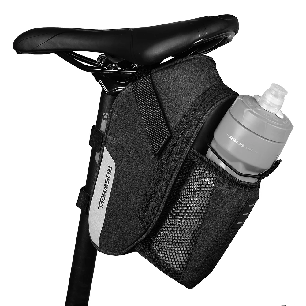 ROSWHEEL Bike Saddle Bag Cycling Strap on Saddle Bag MTB Road Bike Seat