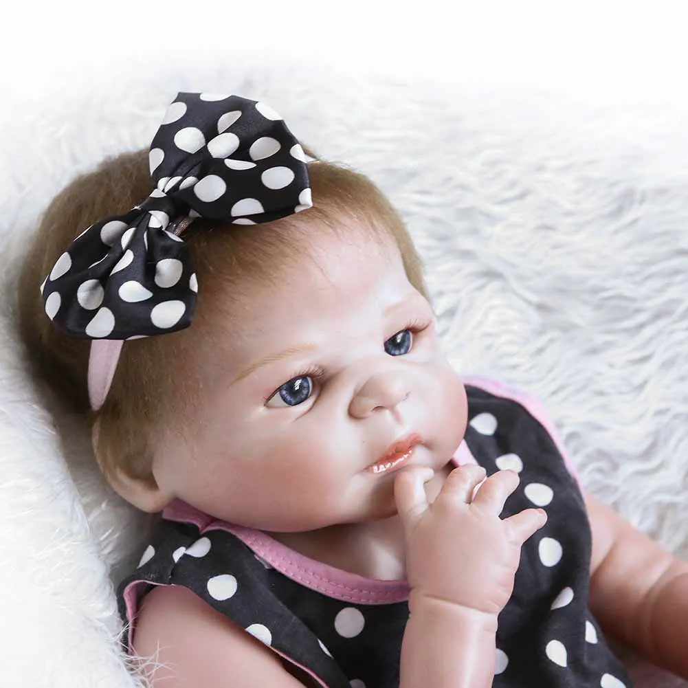 

NPK 22 Inch Silicone Reborn Newborn Doll Toy Realistic Baby Dolls for Kids Playmat Gift M09