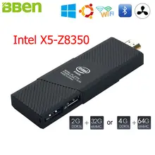 Bben Intel Mini PC Windows 10 Ubuntu Intel вишня Z8350 Quad Core 2 ГБ 4 ГБ Оперативная память HDMI USB3.0 USB2.0 мини-компьютер PC Multi Язык