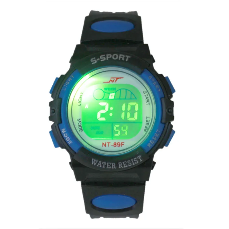 Водонепроницаемый для мальчиков цифровые светодиодные спортивные часы дети сигнализации наручные часы с отметкой даты подарки на день