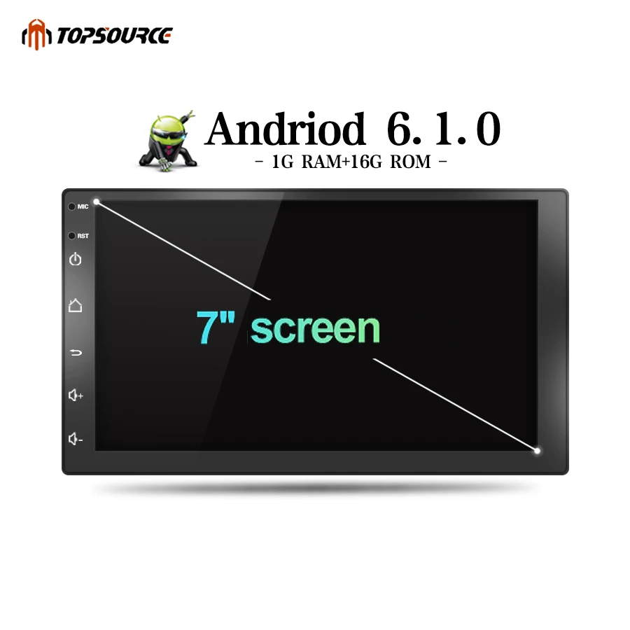 

TOPSOURCE Car Multimedia Player Android 6.0 Car DVD Radio Player 2 din WiFi For Nissan TOYOTA Volkswagen Universal GPS 1024X600