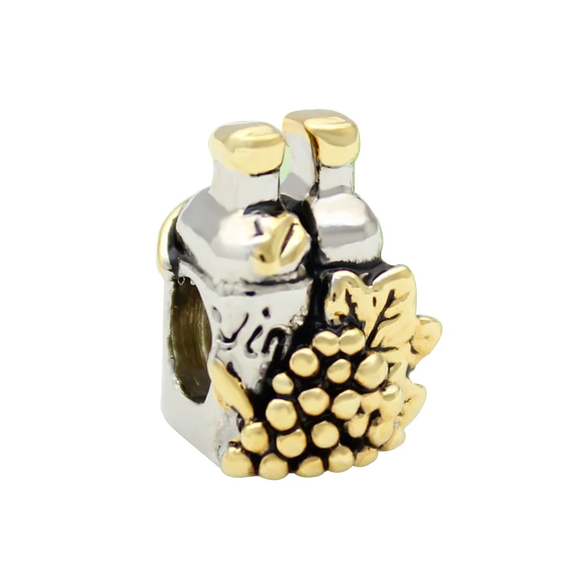 Grapes wine vine bottle European charm beads bracelet Fit Pandora Bracelet | Украшения и аксессуары