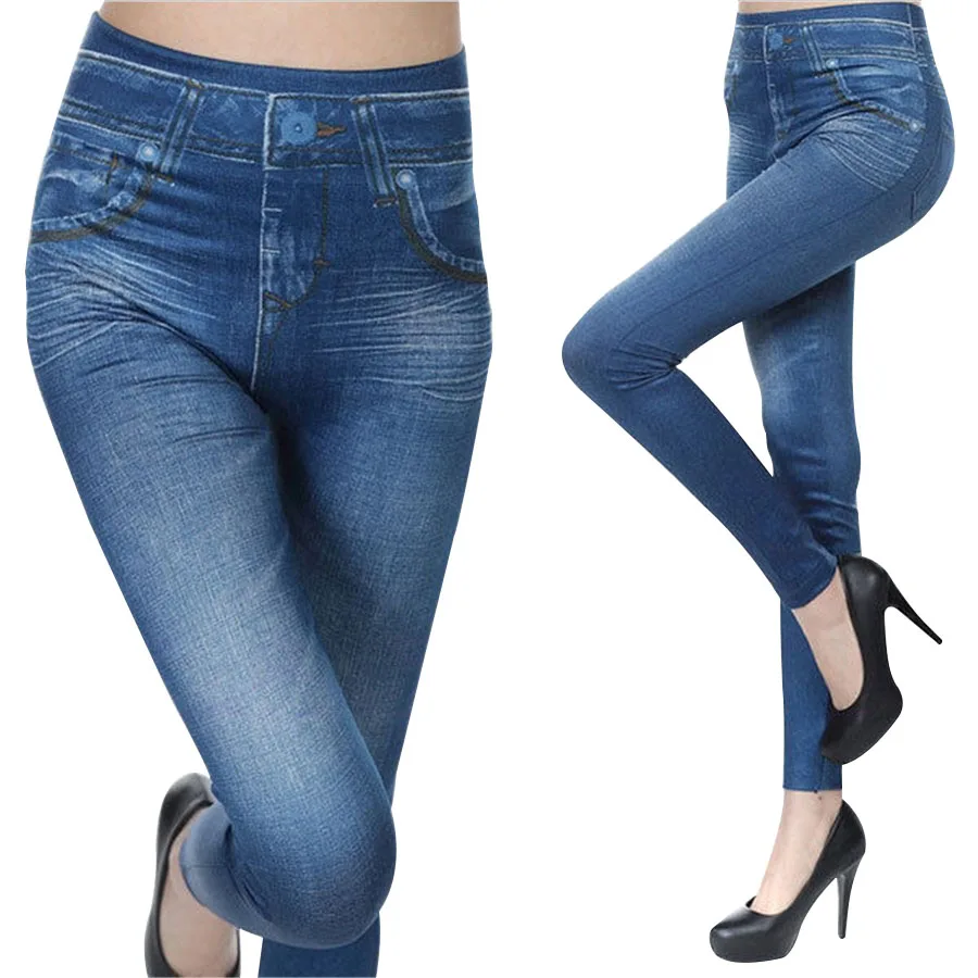 Europe America Fashion Pencil Pants Women Slim Hips Lift Caresse Jeans