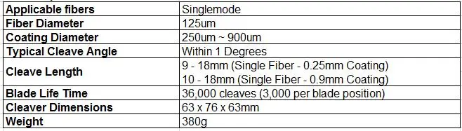 FC-6S Optical Fiber Cleaver