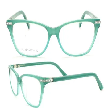 

Unisex Retro Fashion Acetate Full Rim Luxury Diamond Progressive Multi-focal Lens Eyewear Frame See Near Far Reading Eyglasses