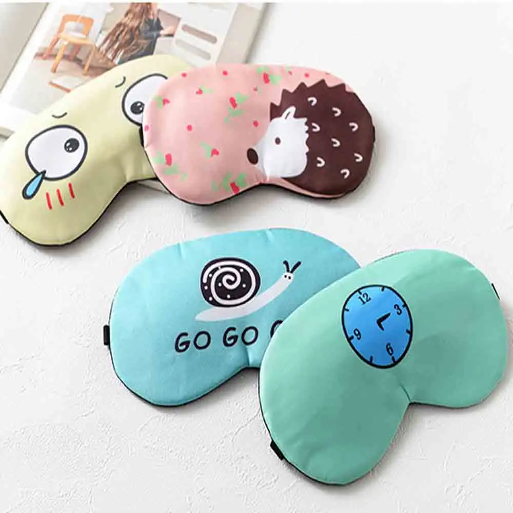 

Cute Cartoon Travel 3D Eye Mask Sleep Soft Padded Shade Cover Rest Relax Sleeping Blindfold Cold and Hot Sleep Eye Mask