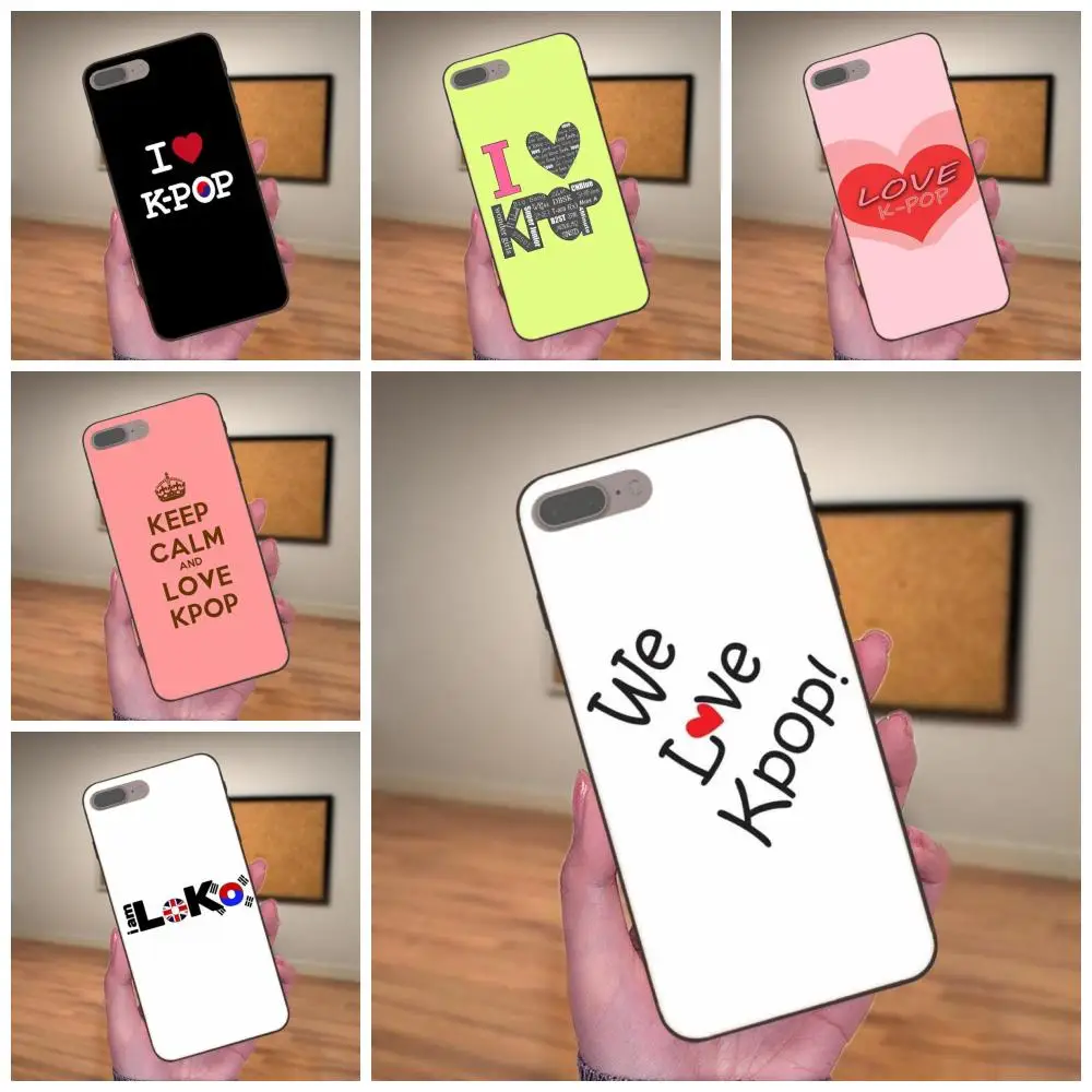 

I Love Kpop TPU Art Print Cover Case For Xiaomi Mi Mix Max Note 2 2S 3 5X 6 6X 8 9 SE A1 A2 Lite Play Pro F1