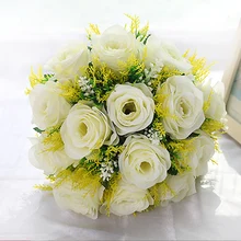 Красота Phalaenopsis Розы Искусственные Свадебные букеты Кристалл Bling Сад Свадебные цветы букет де страз для свадьбы