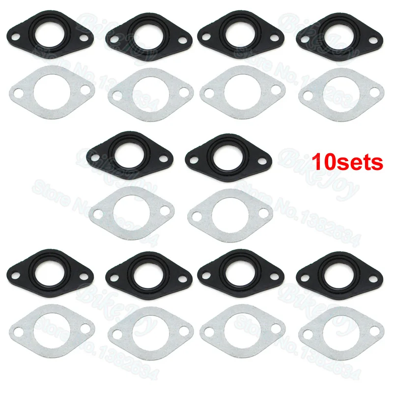 10sets 19mm / 20mm Carburetor Manifold Intake Pipe Gasket Spacer Seal