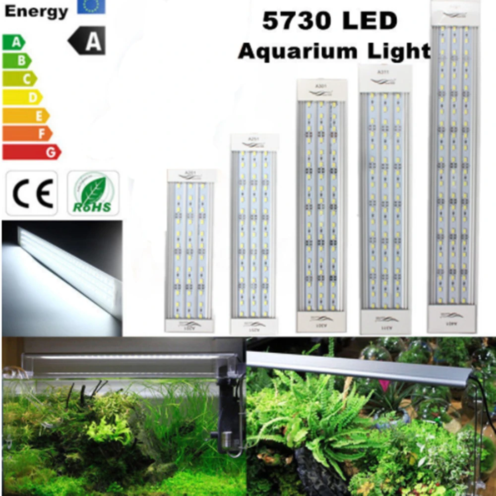 Высококачественный аквариумный светодиодный светильник ing 20-50 см, светильник для выращивания растений в аквариуме с зажимом, декоративная лампа EN/AU Plug peceras iluminacion