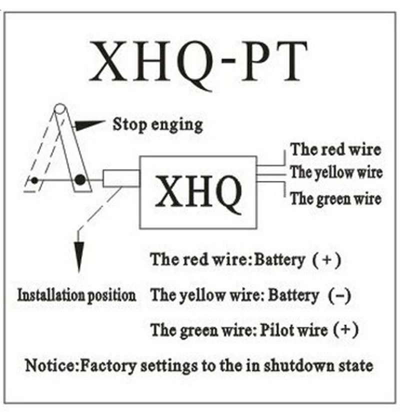 Нормально закрытый DC12V дизельный двигатель пламени устройства клапан для остановки работы двигателя клапан XHQ-PT заглохание электромагнитный клапан Мощность Выталкивающая