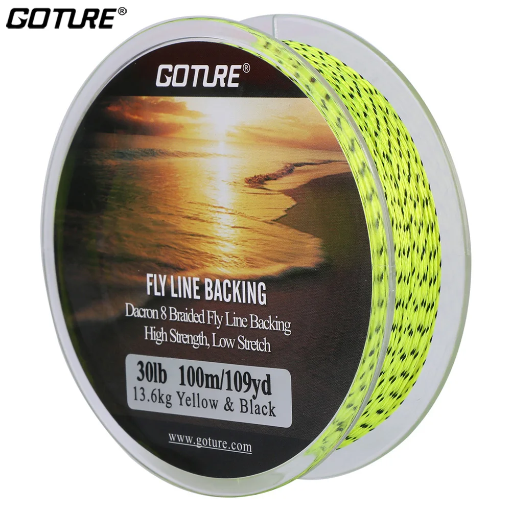 

Goture 8 Strands Fly Fishing Backing Line 100M/109YRD 20LB 30LB Dacron Braided Fly Fishing Line Carp Bass Trout Fishing Tackles